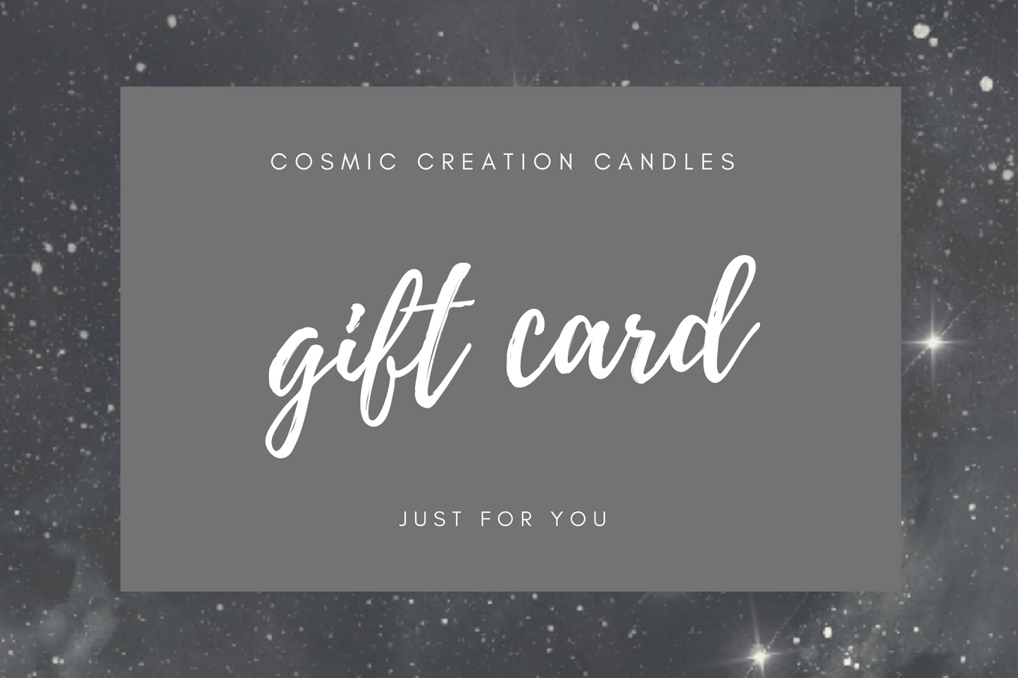 Cosmic Creation Candles Gift Card